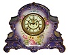 Ansonia Clock Company, New York, "La Nord" Royal Bonn 8 days, time and strike, porcelain mantel clock with visible escapement, c1904