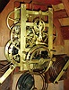 Silas B. Terry, Terryville, Conn., oversize balance wheel Sharp Gothic clock with 30 hours, time and strike, fusee movement utilizing Eli Terry's unique 1845 patent balance wheel escapement, in a rosewood veneered case, c1845.