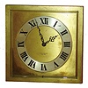 Chelsea Clock Co., Boston, for Udall & Ballou, New York, "Raleigh" model 8 day time only, 8" easel desk clock in brass and beveled glass case, #180828, 1927