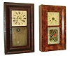 Clocks- 2 (Two): (1) Morse & Co., Plymouth Hollow, Conn., 30 hours, time and strike,, OG, c1854. (2) Chauncey Jerome, New Haven, Conn 30 hours, time and strike,, OG, c1850.