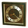 Chelsea Clock Co., Boston, for Abercrombie & Fitch, New York, "Drake" model 6" bronze and beveled glass 8 day easel desk timepiece (only) in 6" bronze and beveled glass case, #185127, 1927