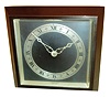 Chelsea Clock Co., Boston, for Tiffany & Co., New York, 8 day easel timepiece (similar to Drake model in square bronze and beveled glass case, #581555, c1953