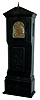W. W. Kemp & Co., Bristol, England, dwarf tall clock, triple fusee movement, quarter chiming on choice of 8-bells or 5 tubular bells, now in a well constructed case of the same period, with hand carved decorations, c1910