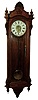 J.H. Gerry, New York, N.Y., in case provided by Seth Thomas Clock Co. as a variant of "Regulator No. 16" with 8 days, time only, weight driven movement in walnut case with J. H. Gerry patent gravity escapement, c1885