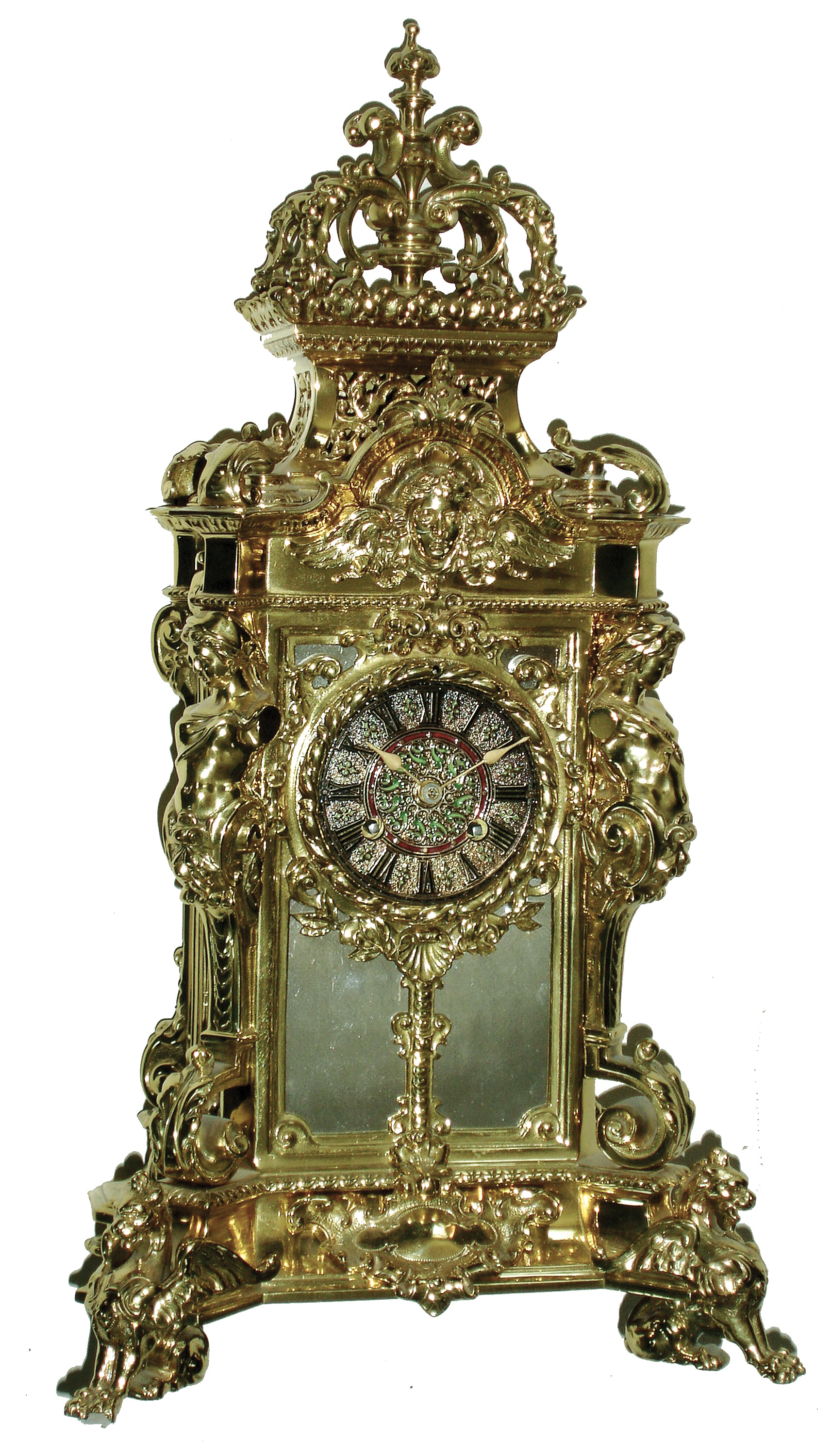 Lenzkirch, Germany, polished cast brass, 8 days, time and strike, table clock, serial number 484549, c1871 — Antique Clocks Price Guide