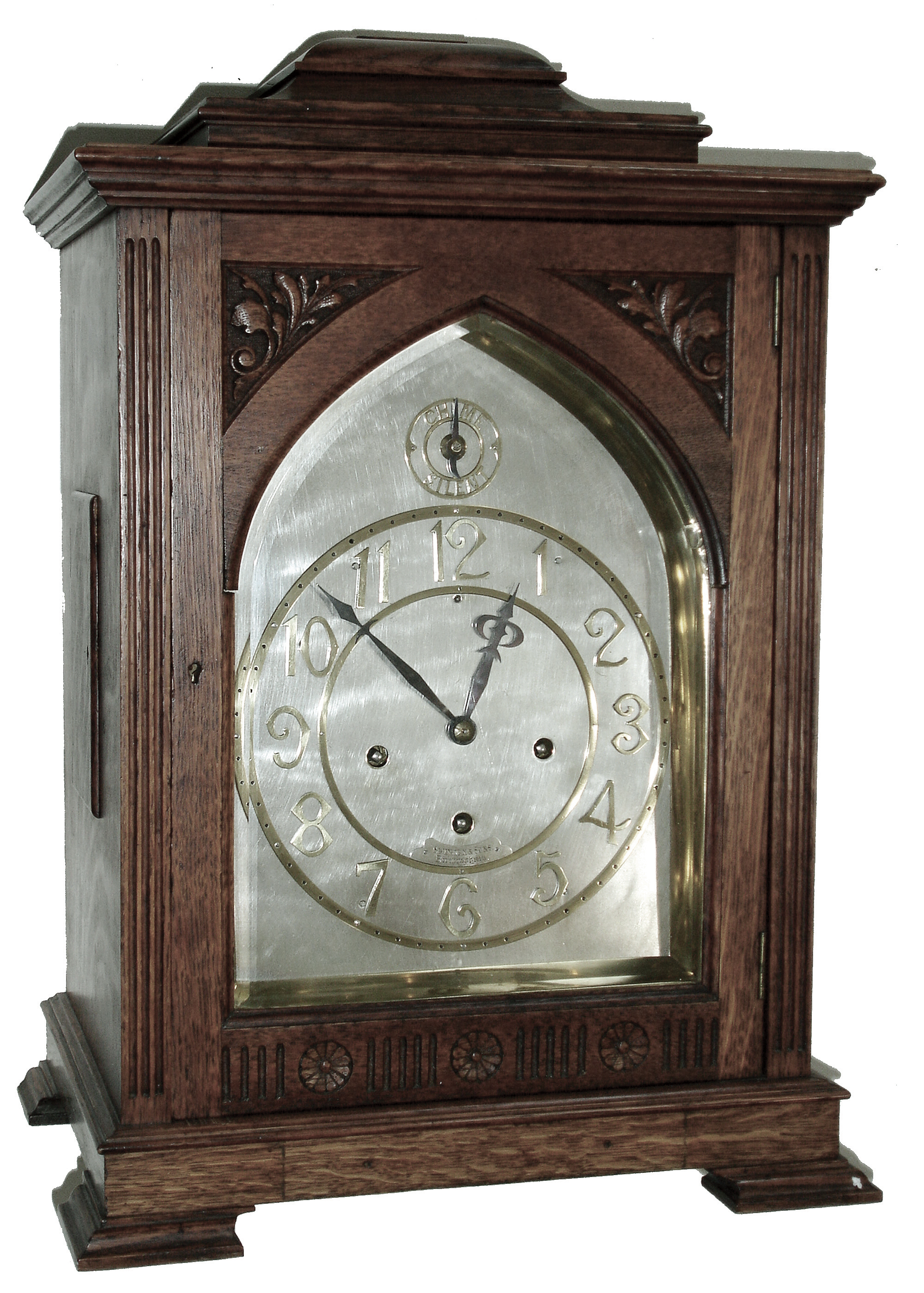 Lenzkirch, Germany, for ÒSwinden &amp; Sons, BirminghamÓ, oak, 8 days, time and quarter striking bracket clock, serial number 1 million 241841, c1900 — Antique Clocks Price Guide