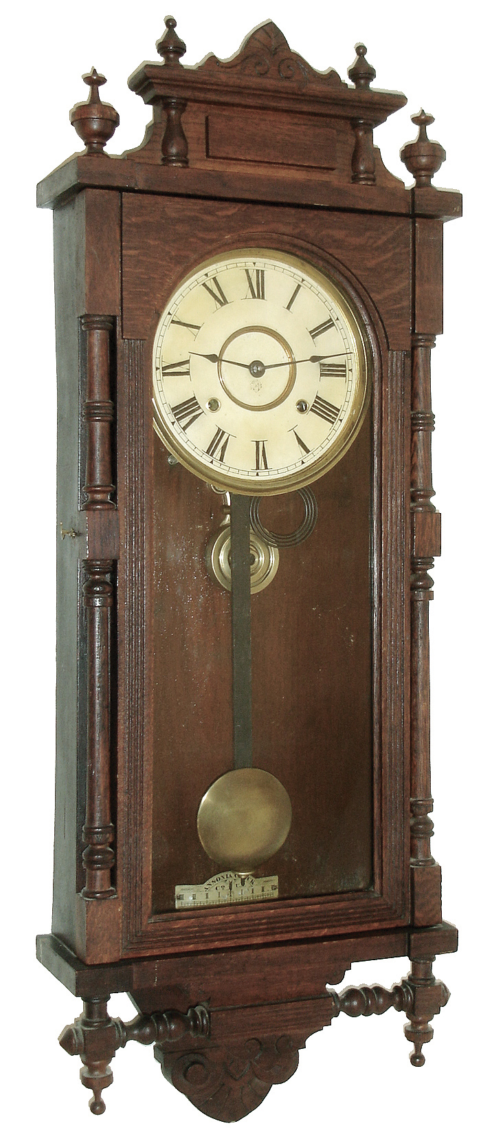 Ansonia Clock Co., New York, NY, ÒQUEEN ELIZABETHÓ, oak cased, time and strike, wall clock, c1890 — Antique Clocks Price Guide