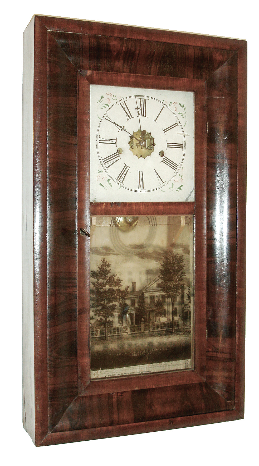 E. N. Welch Mfg. Co., Forestville, Conn., 8 days, time and strike, brass weight movement OOG shelf clock, c1864 — Antique Clocks Price Guide