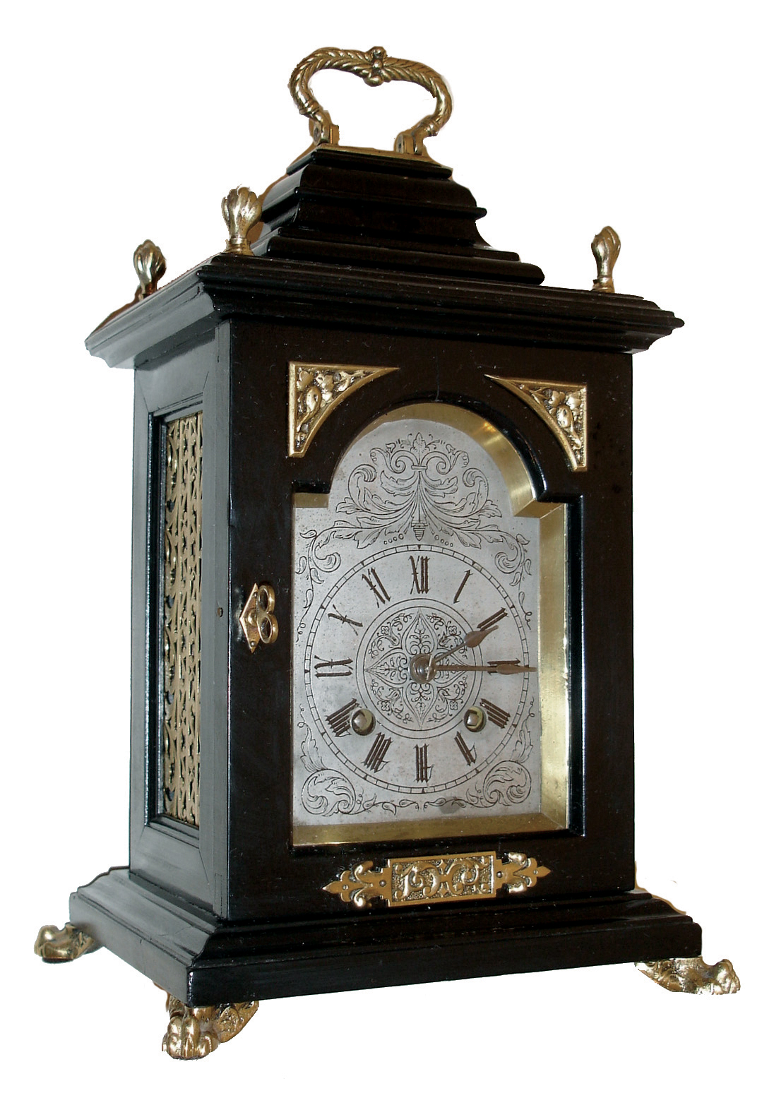 Lenzkirch, AGU, Germany, 8 days, time and strike, spring brass lever movement table clock, c1895, Serial no 479617. — Antique Clocks Price Guide