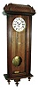 Clocks- 2 (Two) German walnut three weight, 8 days, Vienna regulators: one with Junghans trademark on back plate; one with Hermann Heinze on dial; c1890