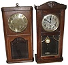 Clocks- 4 (Four), 8 days, Westminster chime spring-driven chime walnut wall clocks: three German and one French (a la Cerbe d/Or, Nice), c1910