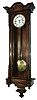 Clocks- 2 (Two) Austrian walnut, 8 days, 3 weight, earlier Vienna regulator wall clocks, c1860