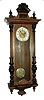 Clocks- 3 (Three) German walnut, 8 days, two weight Vienna regulators; two movements with Junghans trademark; c1900