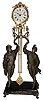Ansonia Clock Co., New York, NY, ÒFisher and Falconer SwingÓ shelf clock, 8 days time and strike, spring driven movement with a double spelter figure, cast iron base case with original papered dial, c1880