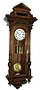 German walnut 3 weight time and quarter striking, 8 days, Vienna regulator wall clock, c1880