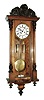 Clocks- 4 (Four) walnut, 8 days, 2 weight Vienna regulator wall clocks: one from Wien; three with Gustav Becker trademark on movement plates; c1890