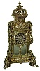 Lenzkirch, Germany, polished cast brass, 8 days, time and strike, table clock, serial number 484549, c1871