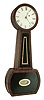 American, unsigned, weight driven, banjo timepiece, mahogany case with slender proportions, c1840