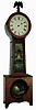 Shelf banjo clock by Bert Francis Wood (1870-1952), Winchester, NH, dated 1941., 8 days, weight-driven time-only pine and hardwood bench-made standing clock, 20th century