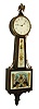 Waltham Clock Co., Waltham, Mass., Willard style full size weight banjo, with PerryÕs Victory tablets and in a plain mahogany case with bracket and balls, c1925
