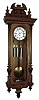 German walnut 3 weight, 8 days, time and quarter striking Vienna regulator, c1890