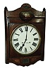 Clocks- 3 (Three) wall clocks 8 days wood: (1) ÓSDHÒ French Art Deco style walnut 3 train chiming; (2) unusual wall clock with stained wood case, exterior bell and, time and strike, Seth Thomas movement and paper dial, early 20th century. (3) German carved stained wood, 30 hours, hanging cuckoo clock, cast-plate movement signed ÓG.G. Berger, GermanyÒ, c1910