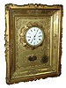 Austrian 2 day grand sonnerie gilt-wood picture frame hanging clock, gong base signed ÒM. Miller & SohnÓ, c1840