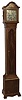 Kienzle Clock Co., Germany, for the Colonial Mfg. Co., ÓModel 1192Ò grand mother tall case clock, 8 days, time, strike and chime, spring driven movement in a mahogany inlaid case with a brass dial and carved wooden pendulum, c1920