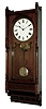 Seth Thomas Clock Co., Thomaston, Conn., ÒQueen AnneÓ 8 days, time & hour strike (on large bell) wall clock in walnut case, c1883.