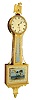 Foster Campos, Pembroke, Mass., 8 days, weight brass movement gilt Patent or banjo timepiece, c1999