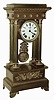 Seth Thomas Clock Co., Thomaston, Conn., ÒEmpire No. 50Ó gold-plated brass 15 day, time and strike, portico mantel clock, c1907