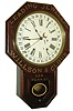 Seth Thomas Clock Co., Thomaston, Conn., 12Ó octagon drop advertising clock, with a painted ad on case and tablet for ÒLEADING JEWELERS / WILSON & CLOUS / 524 PENN ST./ READING, PA.Ó 8 days time and gong strike movement, c1900