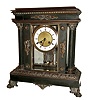 French, large & imposing Ò4-glassÓ crystal regulator, the case of bronze with gilt accents, as-found, c1900