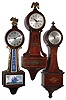 Clocks- 5 (Five) wall clocks: (1), (2) & (3) small time-only banjo clocks; (1) Seth Thomas ÒPomfretÓ 4-jewel, c1929; (2) New Haven 12-day ÒWillisÓ, c128; (3) Seth Thomas ÒFairfieldÓ plug-in electric, c1932; (4) Seth Thomas Clock Co., Thomaston, Conn., for U.S. Navy ÒMark I Boat ClockÓ black phenolic case time only, 3Ò dial, 8 days, clock with original wall bracket, dated 1942; (5) Waterbury Clock Co., Waterbury, Conn., ÓBrockvilleÒ, 8 days, time and strike, spring-driven brass movement wall clock, c1893
