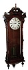 E. Howard & Co., Boston, Mass., ÒNo. 60 RegulatorÓ, wall clock, 8 days, time only, brass, weight driven, secondÕs beating movement with Graham deadbeat escapement and mercury compensated polished four brass cylinder pendulum in a black walnut case with a silvered brass dial, c1885