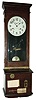 Simplex Time Recording Co., Gardner, Mass, oak cased card punch clock, c1935