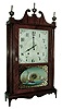 Seth Thomas, Plymouth, Conn., 30 hours, time and strike, weight wood movement pillar & scroll shelf clock, c1825