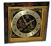 Chelsea Clock Co., Boston, Mass ÒChinese LacquerÓ black painted, 8 days, time only, easel-style desk clock, No. 538491, c19487
