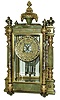 French for ÓPailthorp, ParisÒ onyx, brass and cloisonne, 8 days, time and strike, crystal regulator, Japy Freres Medaille DÕHonneur movement, c1880