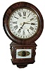 Ansonia Brass and Copper Co., Ansonia, Conn., ÓDrop Extra CalendarÒ wall clock in a rosewood case with a spring driven, 8 days, time and strike, movement with William A. TerryÕs Patent Calendar, c1880.