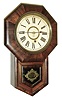Ansonia Clock Co., New York, mini 8Ó dial drop octagon school clock, in attractive mahogany case, c1901