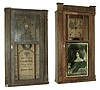 Clocks- 5 (Five): (1) Horace Burr, Dundas, UC, Canada, 30 hours, time and strike, weight wood movement shelf clock, c1835; (2) Atkins & Downs for G. Mitchell & R. Atkins, Bristol, Conn., 30 hours, time, strike & alarm, 30 hours, wood movement shelf clock, c1830; (3) R(ansom) Blackslee, Jr., Plymouth, Conn., ÒDavies Patent LeverÓ 30 hours, time and strike, weight brass movement, shelf clock, c1850; (4) Seth Thomas, Thomaston, Conn., 30 hours, time and strike, weight brass movement, column shelf clock, c1870; (5) Waterbury Clock Co., Waterbury, Conn.. 30 hours, time and strike, weight brass movement, OG shelf clock, c1875.