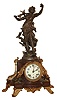 Ansonia Clock Co., New York, NY, ÓOlympia (base) and Bacchante (statue)Ò mantel clock with an, 8 days, time and strike, movement in a cast metal case, c1904.