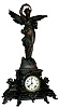 Ansonia Clock Co., New York, NY, ÓUndine (base) and Gloria (statue)Ò mantel clock with an, 8 days, time and strike, movement in a cast metal case, c1904.
