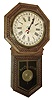 E. Ingraham & Co., Bristol, Conn., ÓHartfordÒ model wall clock in an oak case with a spring driven, 8 days, time and calendar movement, c1907.