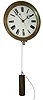 France, a well made pinwheel, center seconds movement with 9 inch porcelain dial, c1960
