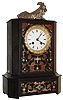 Clocks- 4 (Four) French: (1) French, Japy Freres, 8 days, time and strike, spring brass movement black marble mantel clock. (2) French, Pons, 8 days, time and strike, spring brass movement with silk thread suspension black marble mantel clock. (3) French, 8 days, time and strike, spring brass movement ebonized wood case mantel clock, c1900 (4) French, unknown maker, 8 days, time and strike, spring brass movement with silk thread suspension brass and enamel inlayed wood case mantel clock, c1845