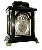 German, Georg HeinriÕh, Naurhoff, early & small 8 days, time, bell strike and calendar, twin fusee, crown verge, arched dial bracket clock with subsidiary dial for Schlagen / Stille (strike/silent) and a second for fine time regulation (rise & fall) of silk thread suspended pendulum. The case of hardwood veneers, painted black, c1795
