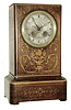 French ÓOudin au HavreÒ inlaid rosewood, 8 days, time and strike, silk thread suspension mantel clock, c1850