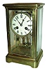 French, small crystal regulator in a smooth Corniche case, the movement marked ÓA-1Ò & France, and with porcelain dial and Roman numerals, c1900